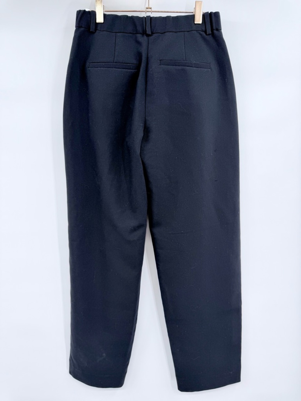 Abercrombie & Fitch Black Pleated Tapered Dress Trousers - Picture 5 of 7